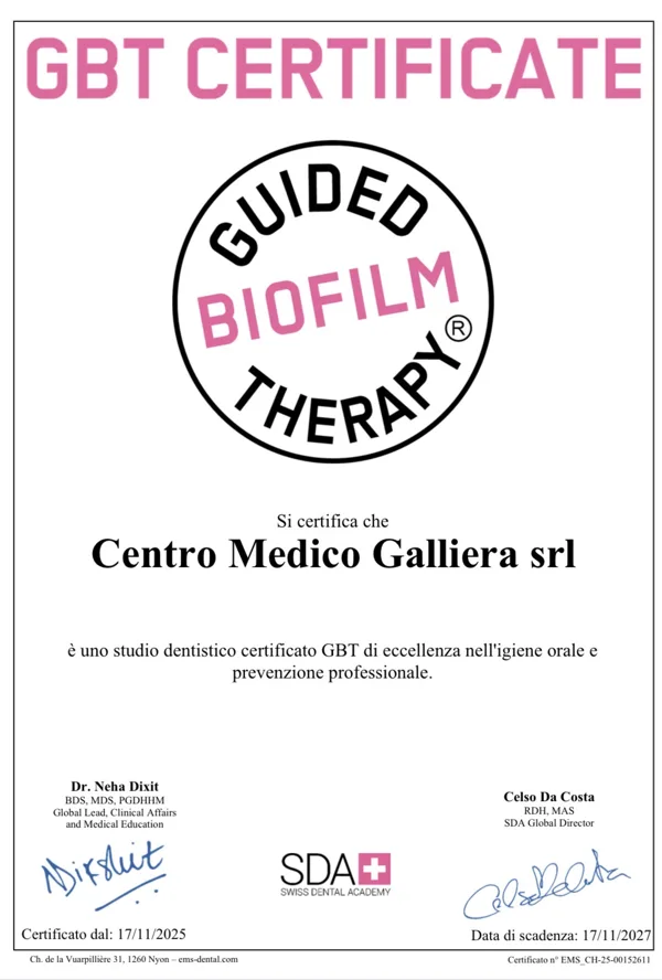 Certificato GBT originale